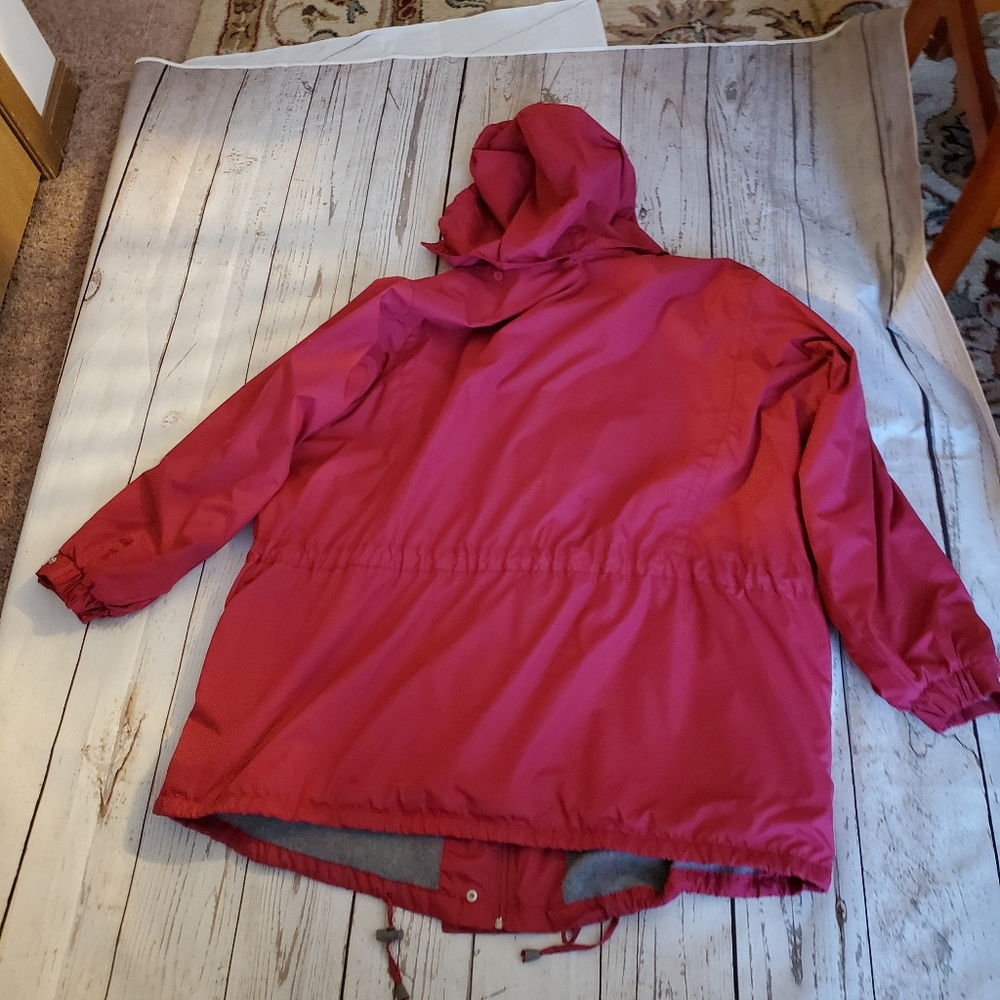 Raspberry colored windbreaker with fleece lining size 2X - Picture 5 of 11